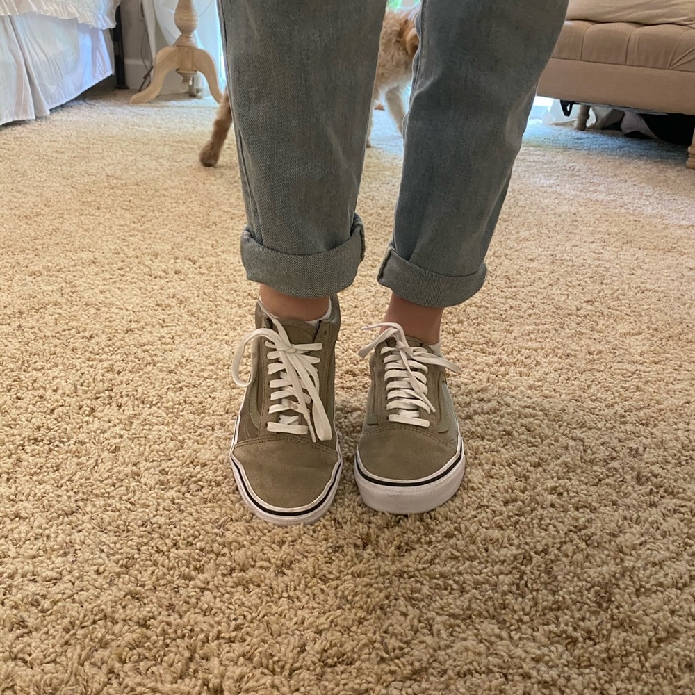 Army/Olive green old school vans